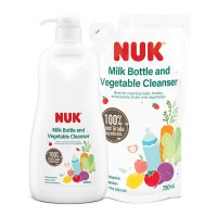 NUK Milk Bottle and Vegetable Cleanser 950ml + Refill 750ml | 100% Food Grade Ingredients